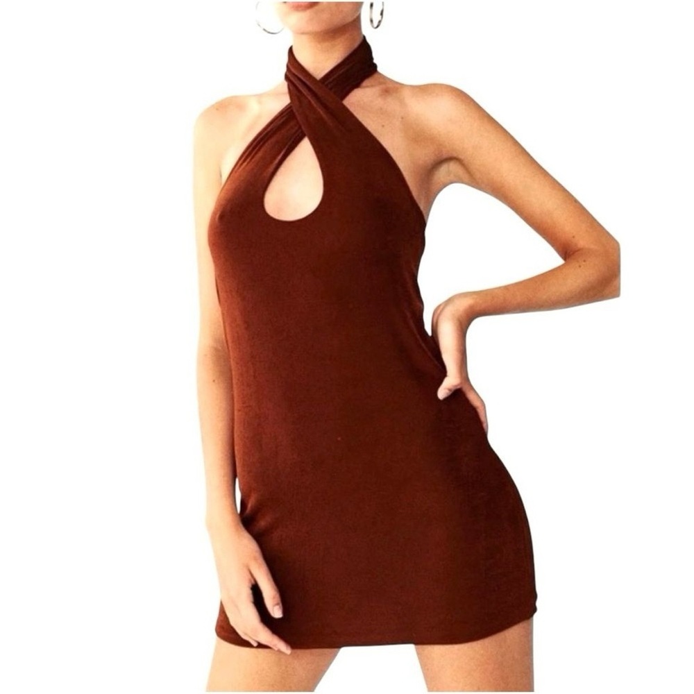 With Jean Chocolate Brown Lena Dress